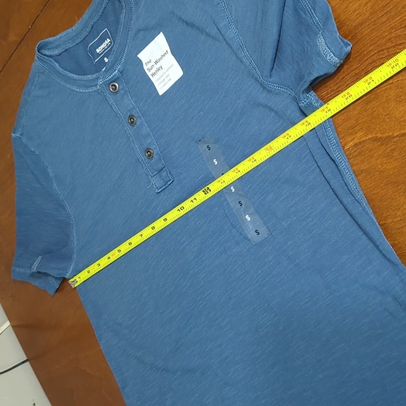 Sun-Washed Henley Men's Short Sleeve Tee Sonoma Small Blue - Picture 4 of 9